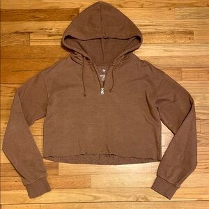 SO lounge life cropped hoodie